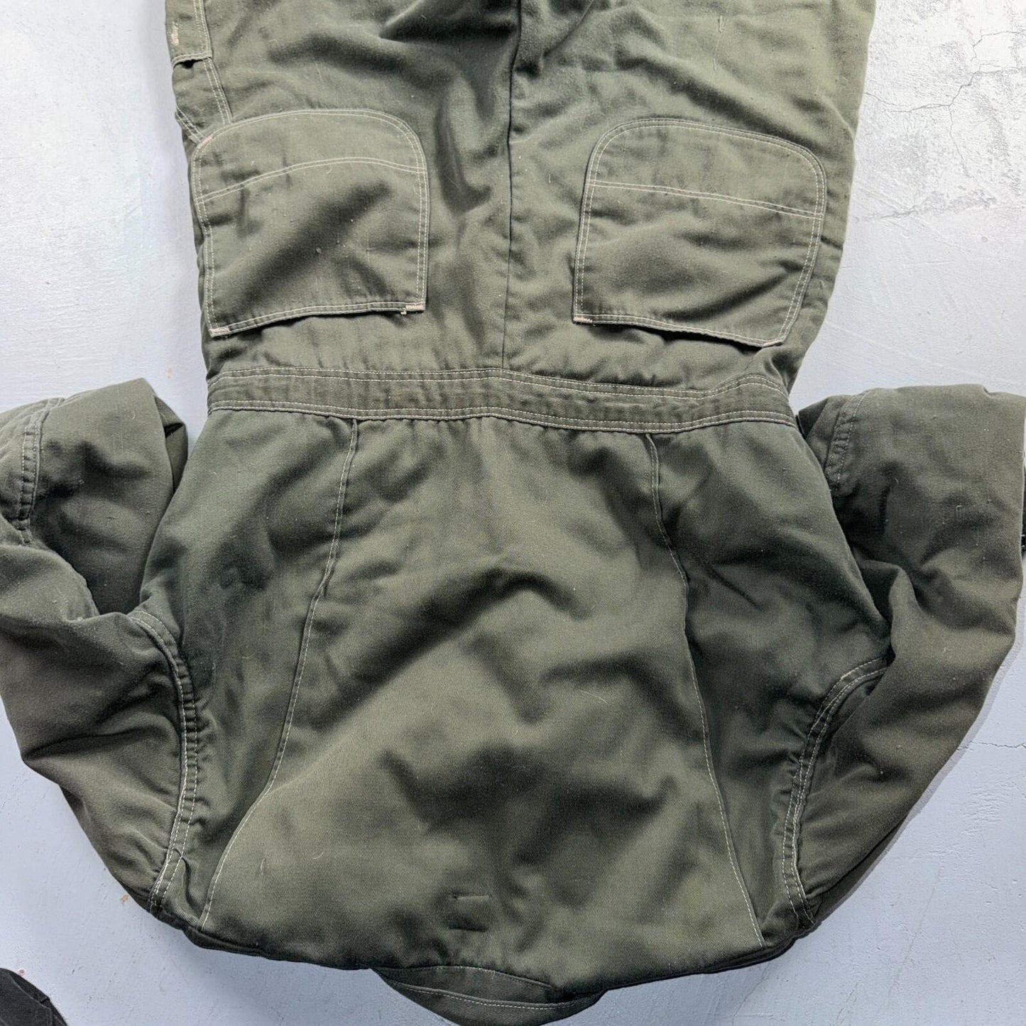 VTG 60s Wrangler Big Ben Work Coveralls Mens M Long Green Jumpsuit Zip Utility