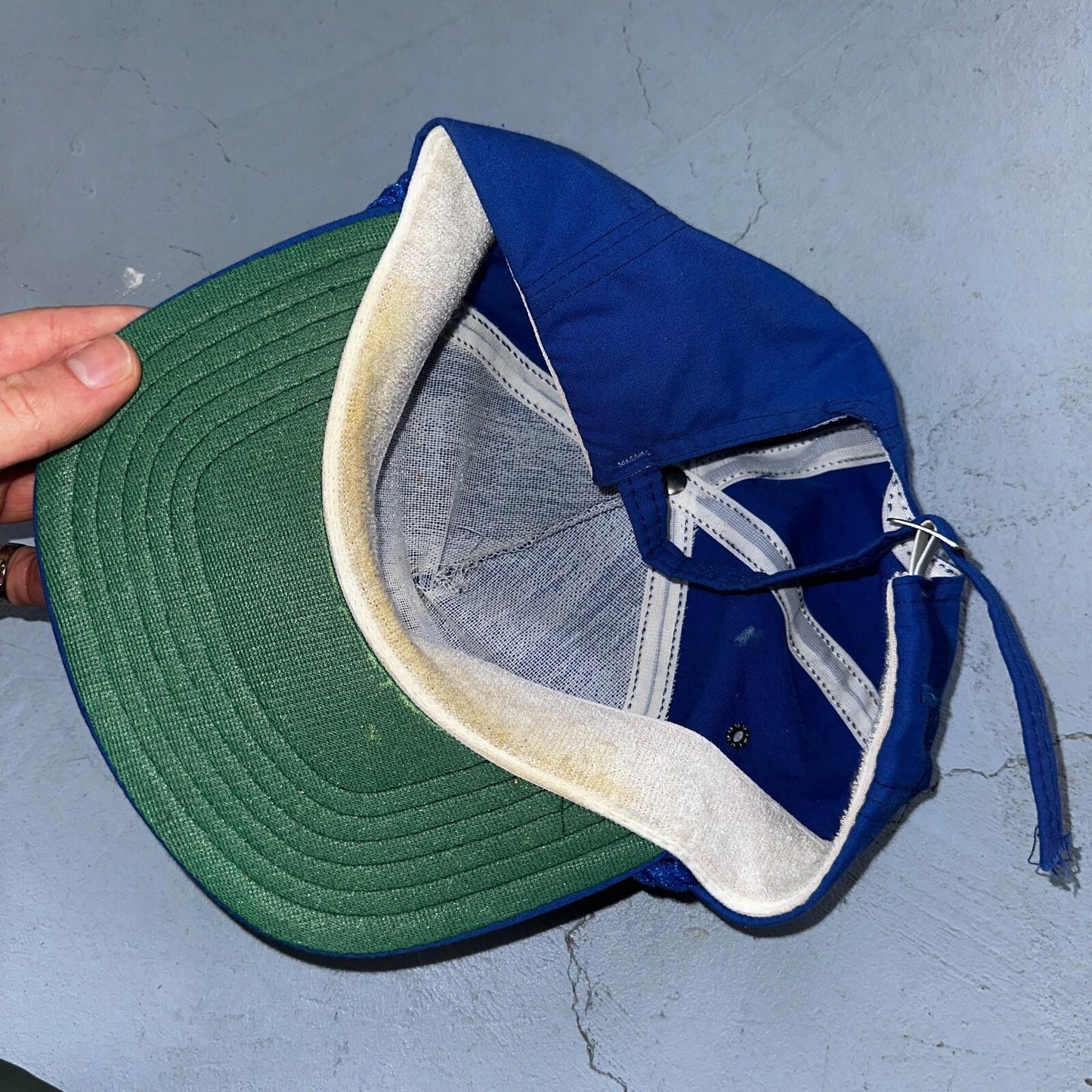 Disney Mickey Mouse Golf Vintage Blue Adjustable Hat Cap Made In The USA 80s