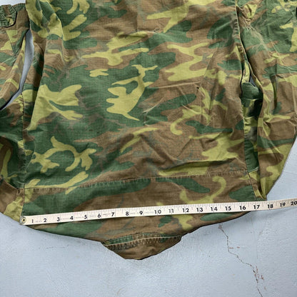 60s Vietnam Fatigue Rip Stop ERDL Jungle Camo USMC Jacket Slant Pocket 1960s