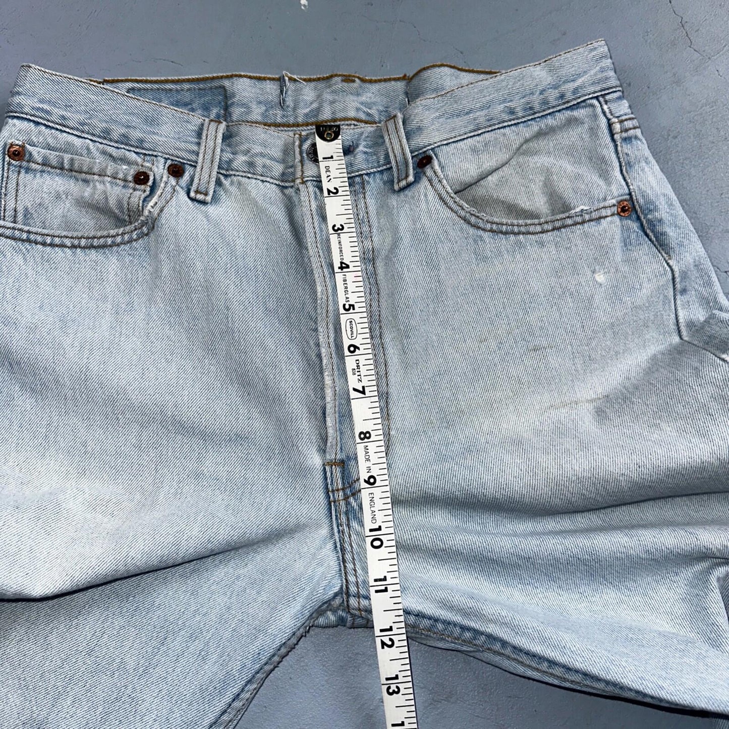 Levis 501 Vintage 90s USA XX Straight Leg Jeans Blue Light Wash 33x34 Act 31x32