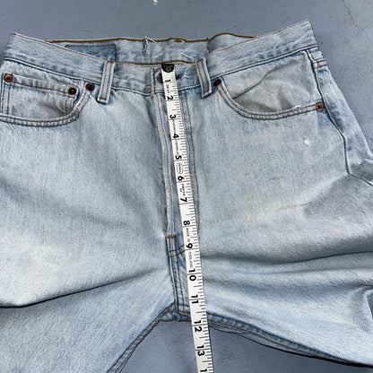 Levis 501 Vintage 90s USA XX Straight Leg Jeans Blue Light Wash 33x34 Act 31x32