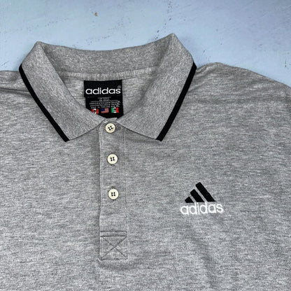 Adidas Gray Polo VTG T Shirt 90s Simple Sport XL Equipment Gym Classy