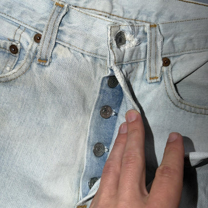 Levis 501 Vintage 80s Redline Selvedge USA XX Jeans Light Wash 28x29 Skinny