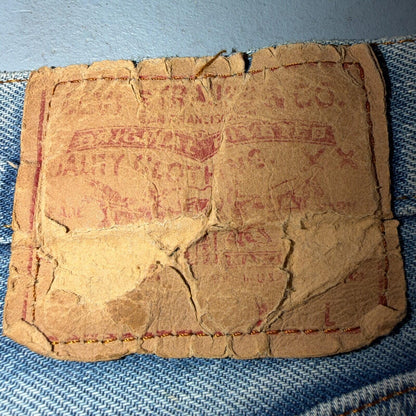 Levis 501 Vintage 80s Redline Selvedge USA XX Jeans Light Wash 35x32 Act 33x29