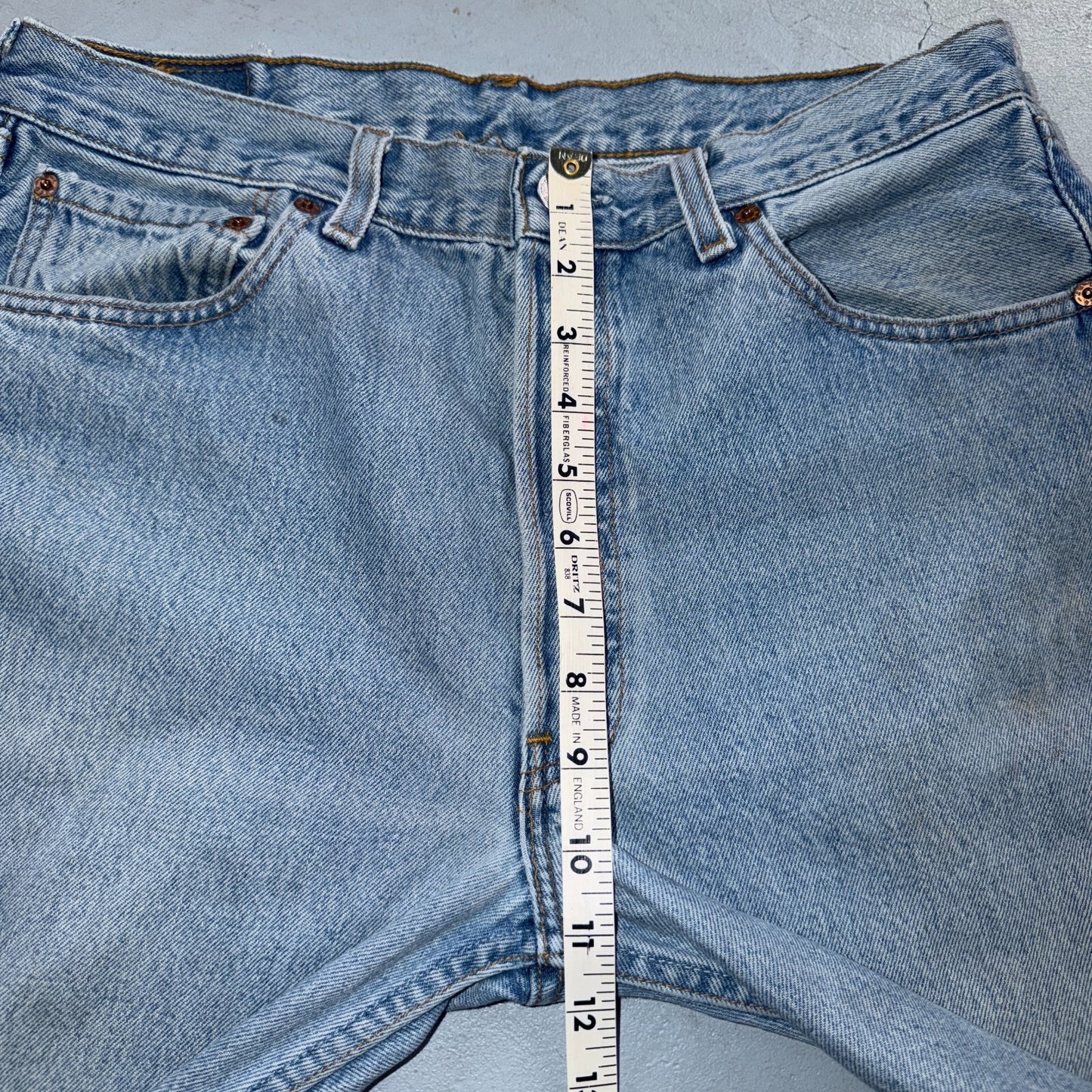 Levis 501 Vintage 90s USA XX Straight Leg Jeans Blue Light Wash 34x34 Act 33x33