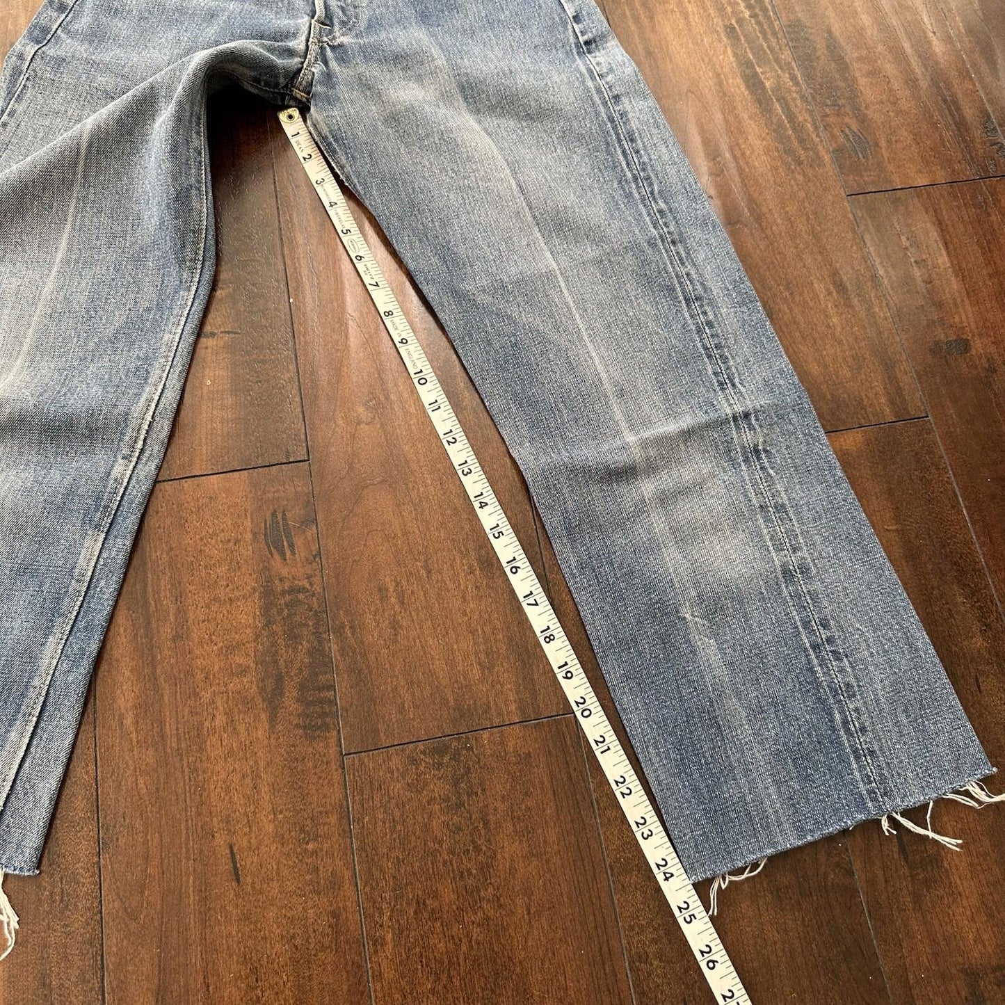 Levis 501 XX Big E True Vintage 60s Redline Denim Capri Jeans 1960s 25x24 Chop