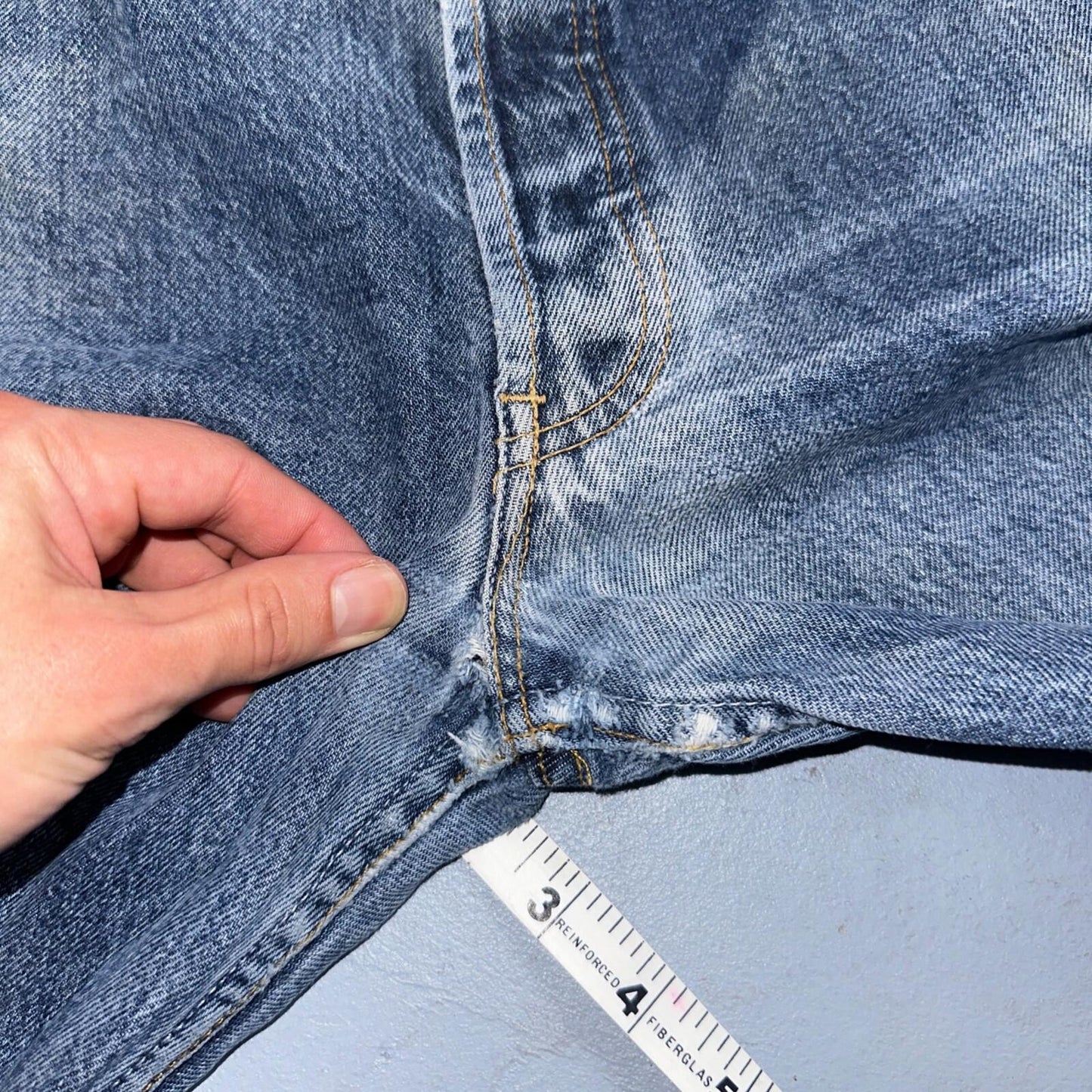 Levis 501 Vintage 90s UK XX Straight Leg Jeans 36x32 Blue Med Wash Act 33x30