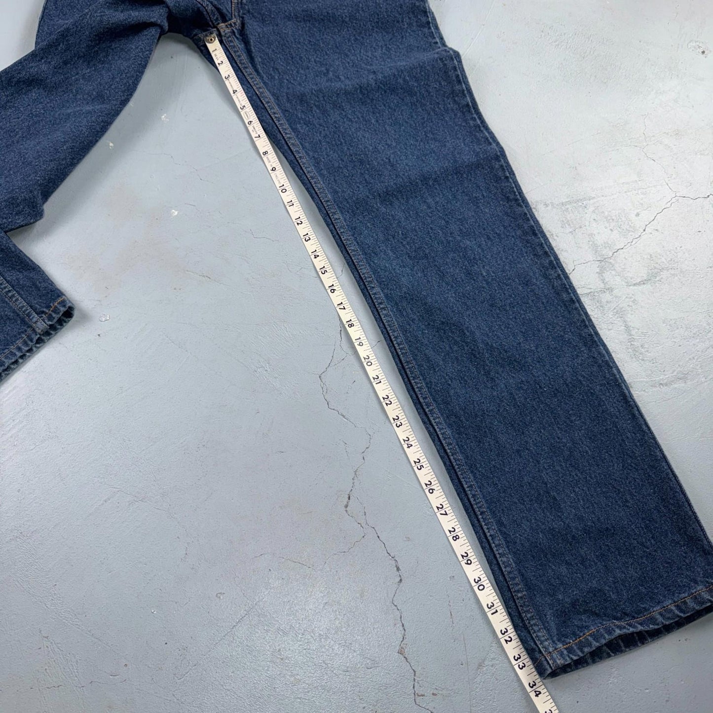 Levis 505 Vintage 90s Red Tab Straight Blue Jeans Med Was 34x34 Act 32x33