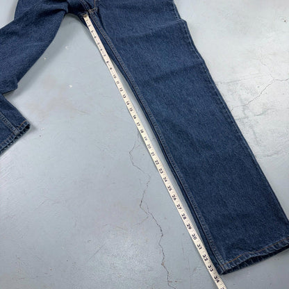 Levis 505 Vintage 90s Red Tab Straight Blue Jeans Med Was 34x34 Act 32x33