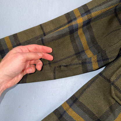 VTG Pendleton Mens Mackinaw Cruiser Wool Coat M Brown Plaid Field Jacket 70s