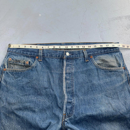 Levis 501 Vintage 80s USA XX Straight Leg Jeans Blue Med Wash 42x32 Act 38x28