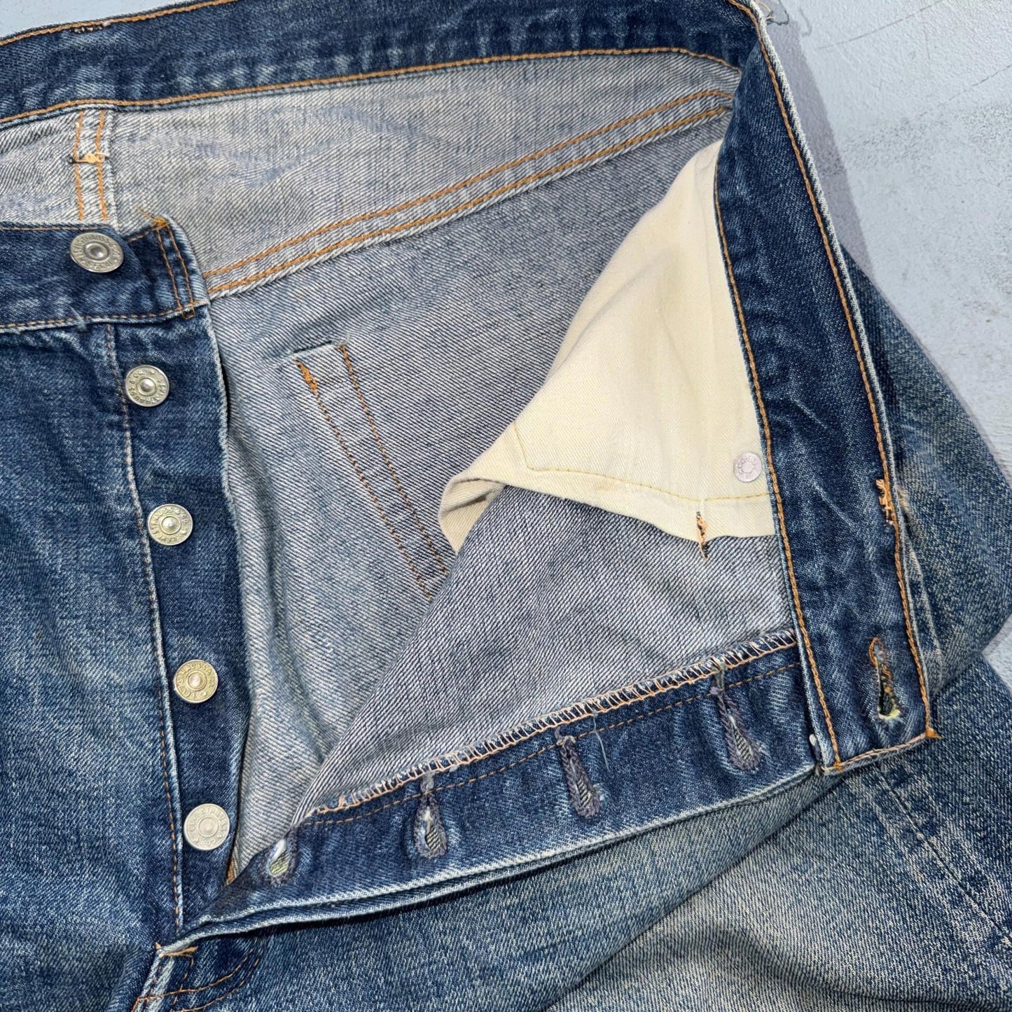 Levis 501 Big E Vintage 60s Redline Selvedge USA XX 1960s Jeans 66 Act 34x27