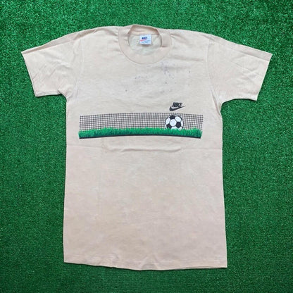 Vintage Nike T Shirt USA Rare Single Stitch Soccer Sports 70s 80s Running Geisha