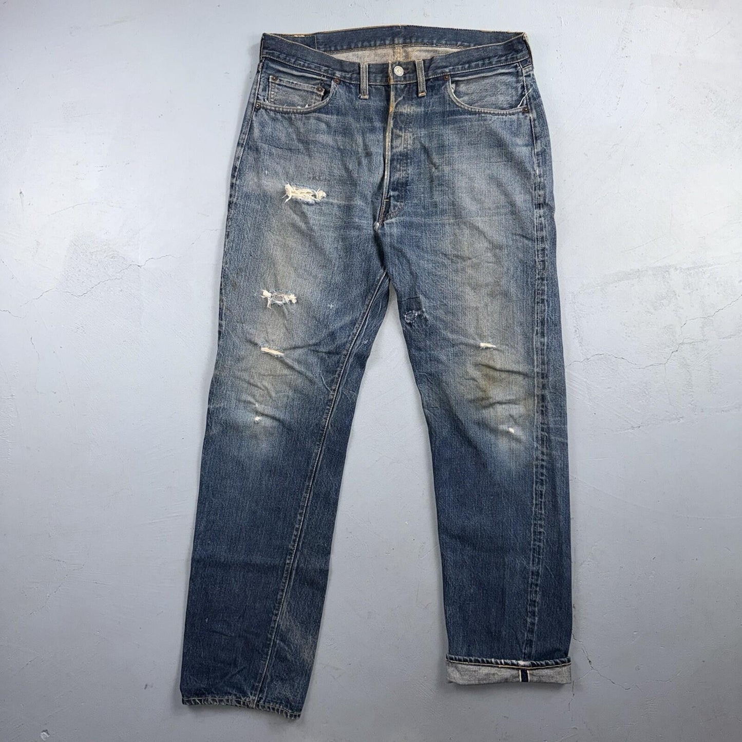 Levis 501 Big E Vintage 60s Redline Selvedge USA XX 1960s Jeans 66 Act 35x33