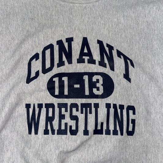 Champion Reverse Weave Vintage Wrestling Conant Sweatshirt L Y2K Gray Crewneck