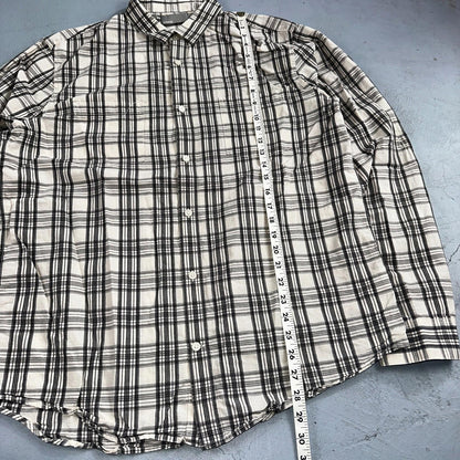 Vince Men’s Sz XL Plaid Sport Shirt Linen Blend Long Sleeve Button Down