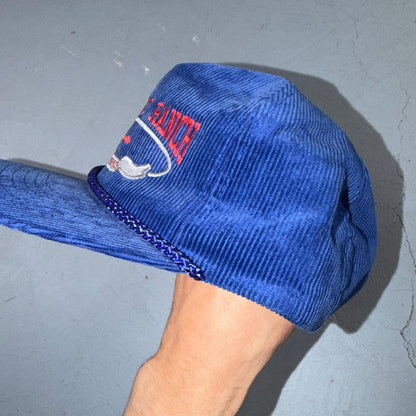 Salem Oregon Stone Crest Ranch Corduroy VTG Hat Baseball Cap Snapback Blue 80s