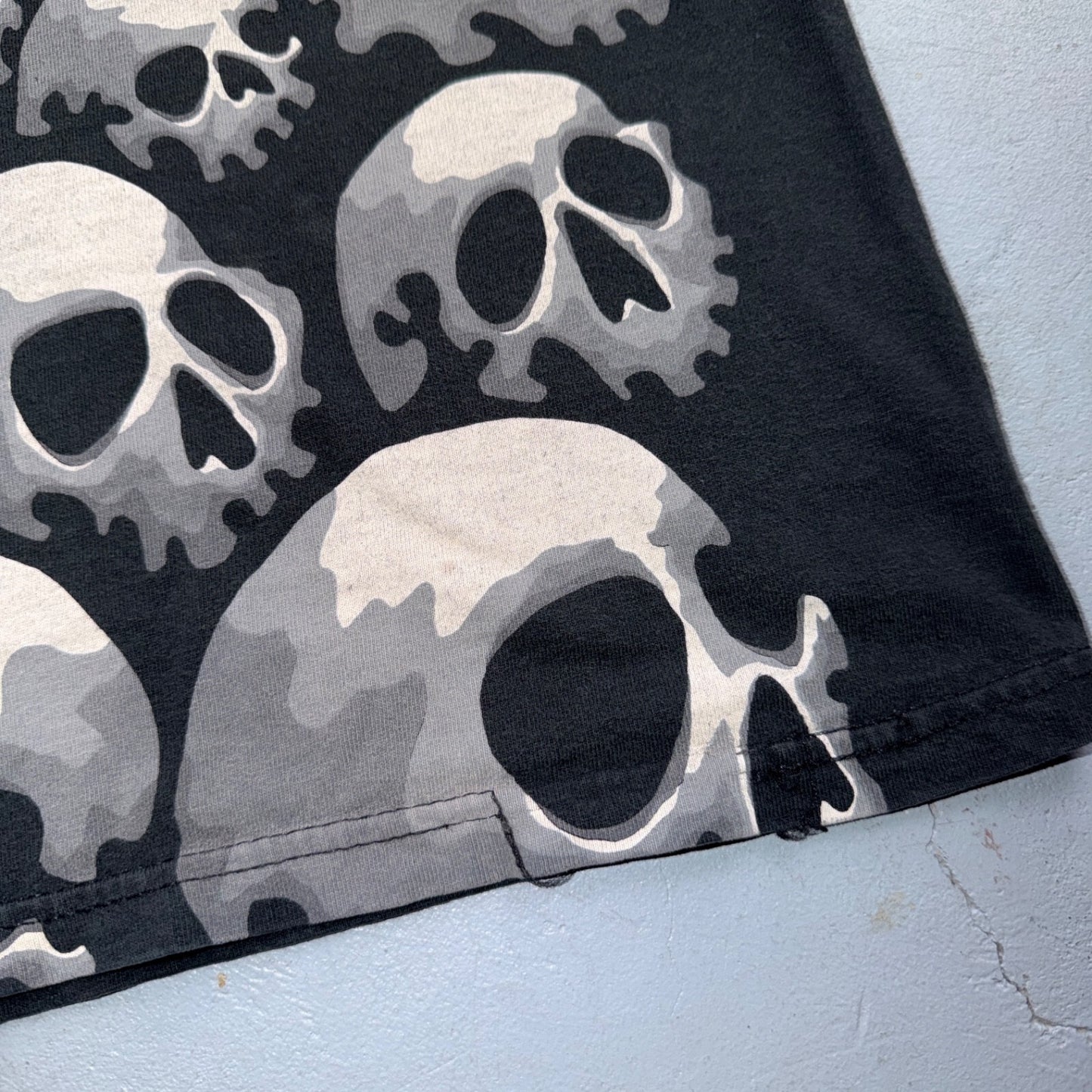 Vintage 90s 1992 Liquid Blue Chris Pinkerton Skull Graphic T Shirt Mens L Rare