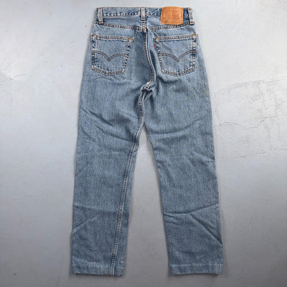 Levis 501 Vintage 90s USA XX Straight Leg Jeans Blue Light Wash 29x36 Act 27x28
