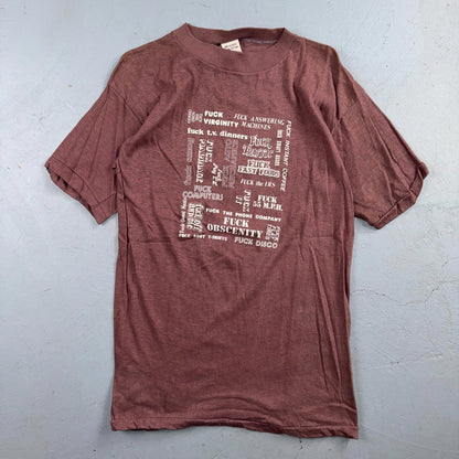 F*ck Virginity VTG T Shirt Quote Text Art Single Stitch Controversial Graphic