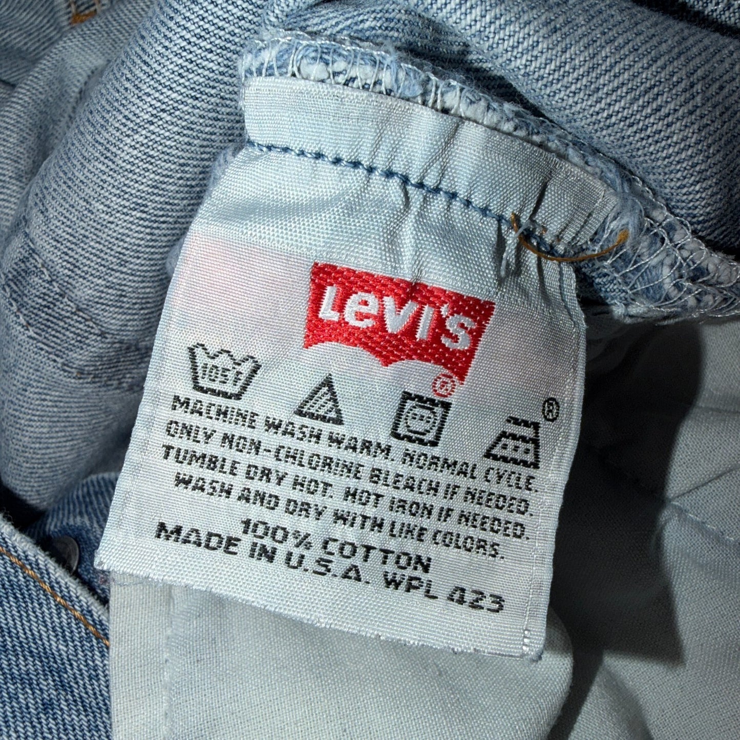 Levis 501 Vintage 90s USA XX Straight Leg Jeans Blue Light Wash 36x32 Act 35x31