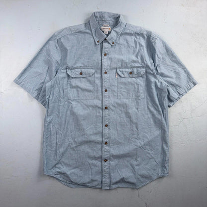 Carhartt Button Up Shirt Mens XLT Short Sleeve Relaxed Fit Workwear S200 CBL
