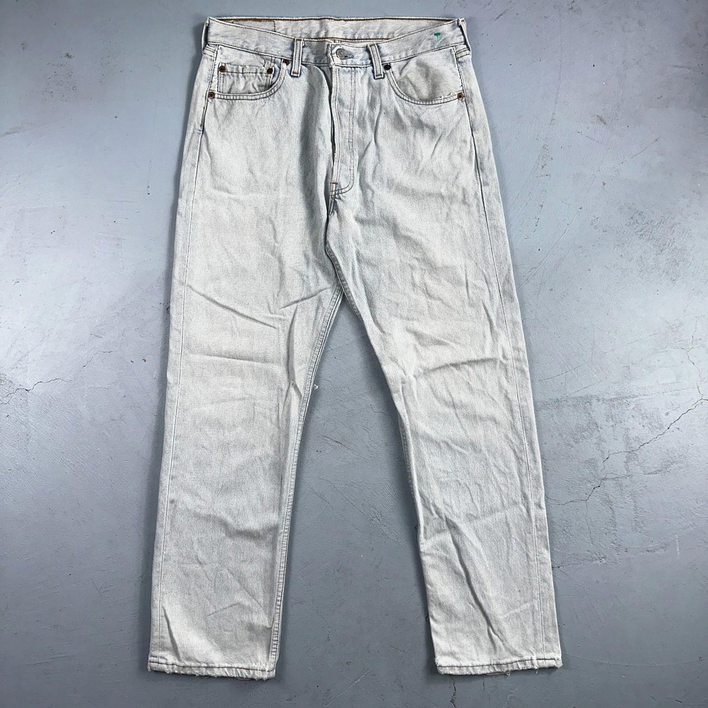 Levis 501 Vintage 90s Mexico Straight Leg Jeans Blue Light Wash 34x30 Act 31x29