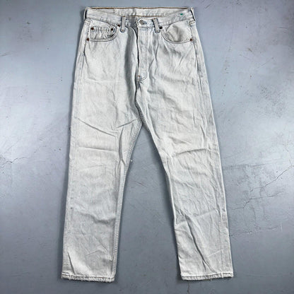 Levis 501 Vintage 90s Mexico Straight Leg Jeans Blue Light Wash 34x30 Act 31x29