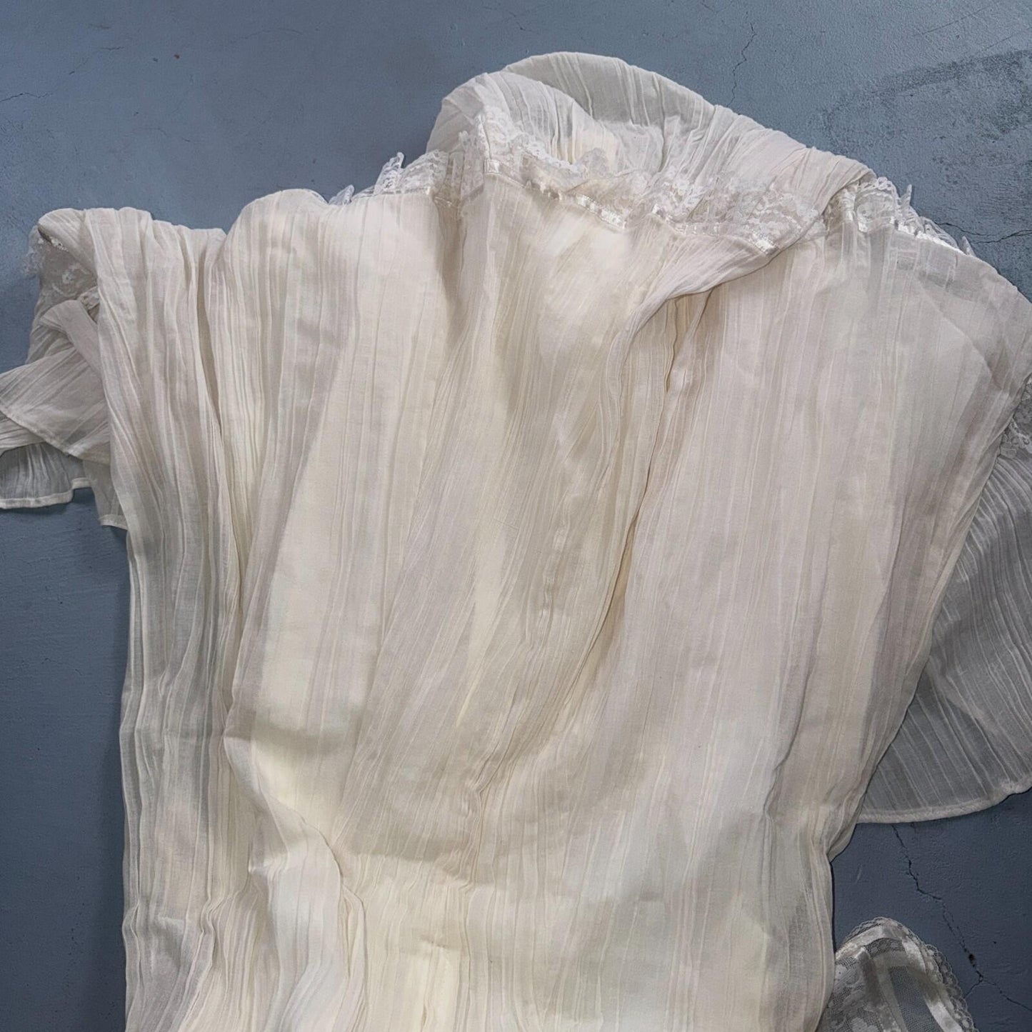 Gunne Sax ? Jessica San Francisco Wedding Dress VTG Lace 1970s Victorian Boho