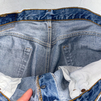 Levis 501 Vintage 90s USA XX Straight Leg Jeans Blue Med Wash 36x30 Act 34x29