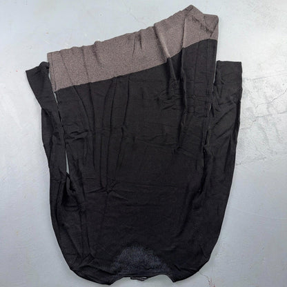 Eileen Fisher Top Womens XS Asymmetrical Knit Metallic Black Silver Evening