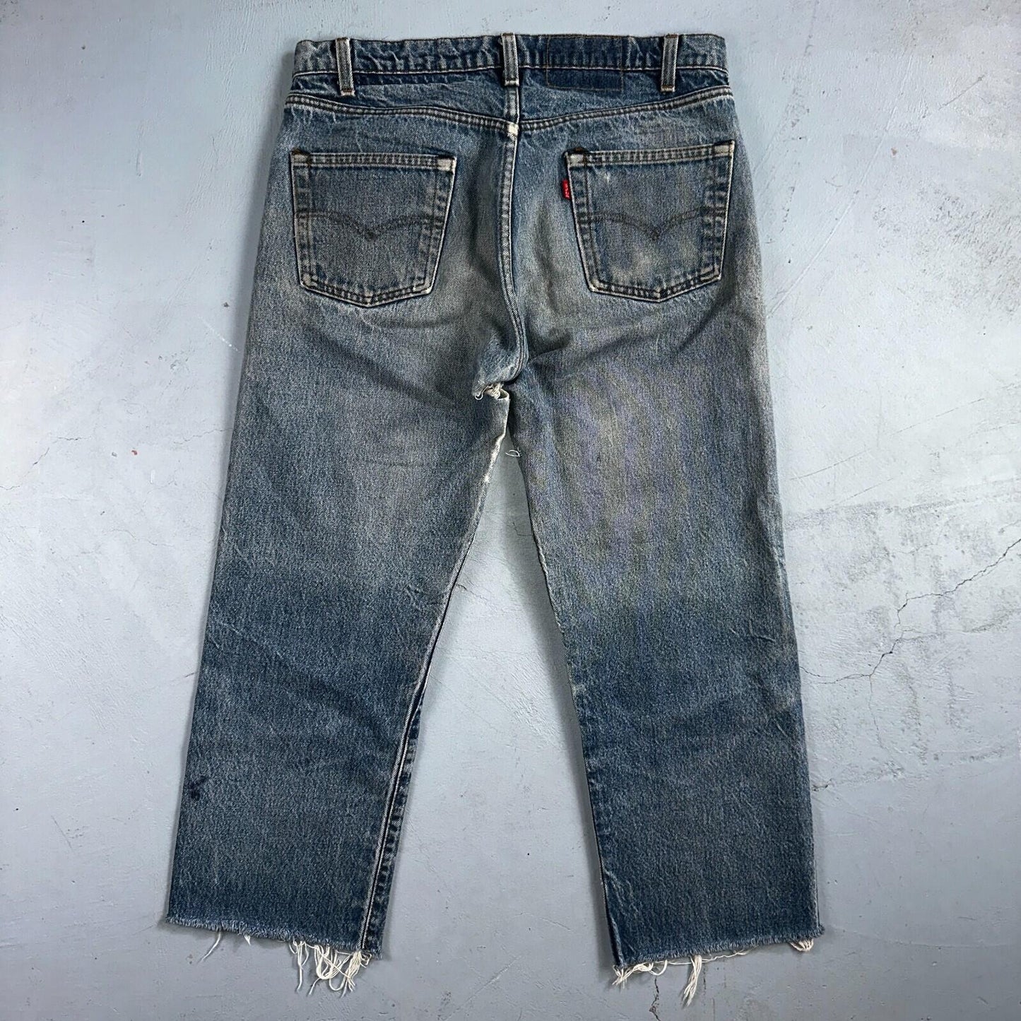 Levis 501 Vintage 80s USA XX Straight Leg Jeans Blue Light Wash Act 32x24 Capri