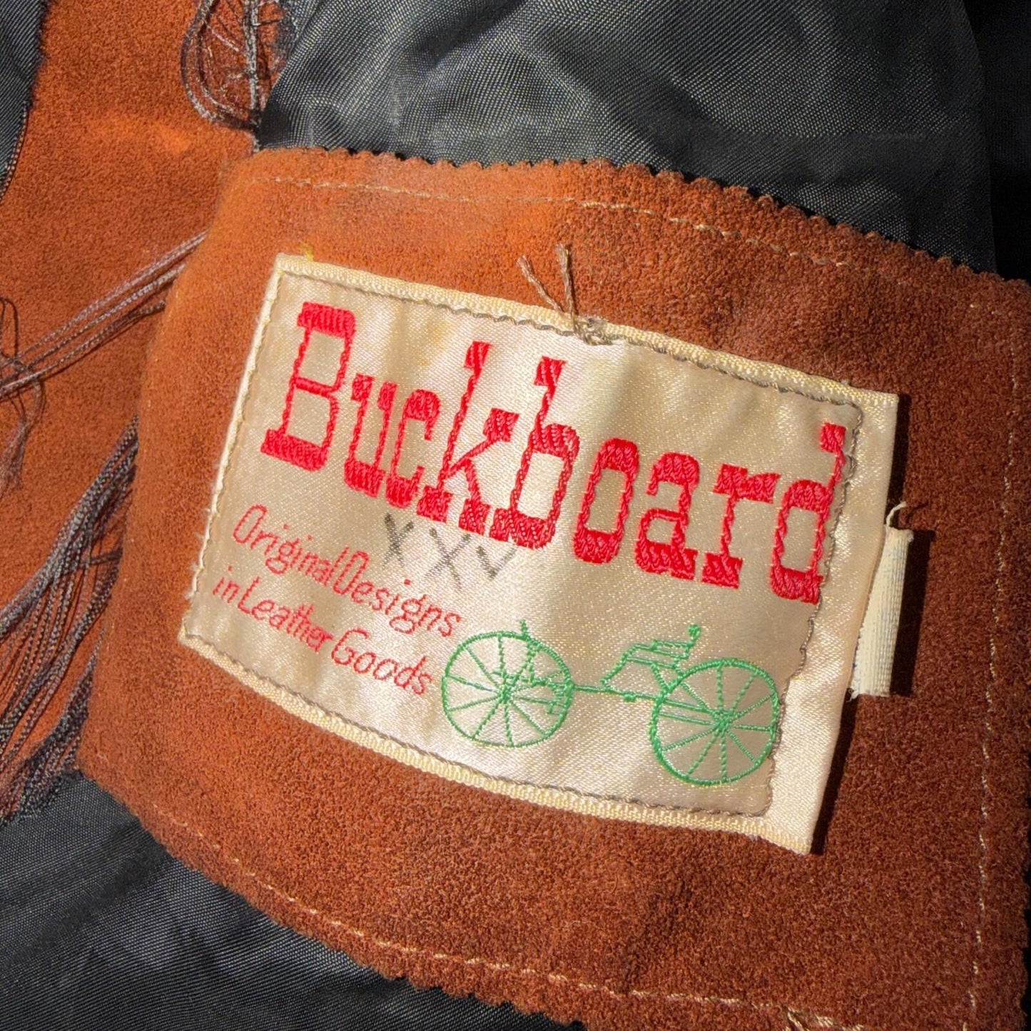 Buckboard Vintage Suede Leather Western Jacket Snap Buttons Men’s Size 44