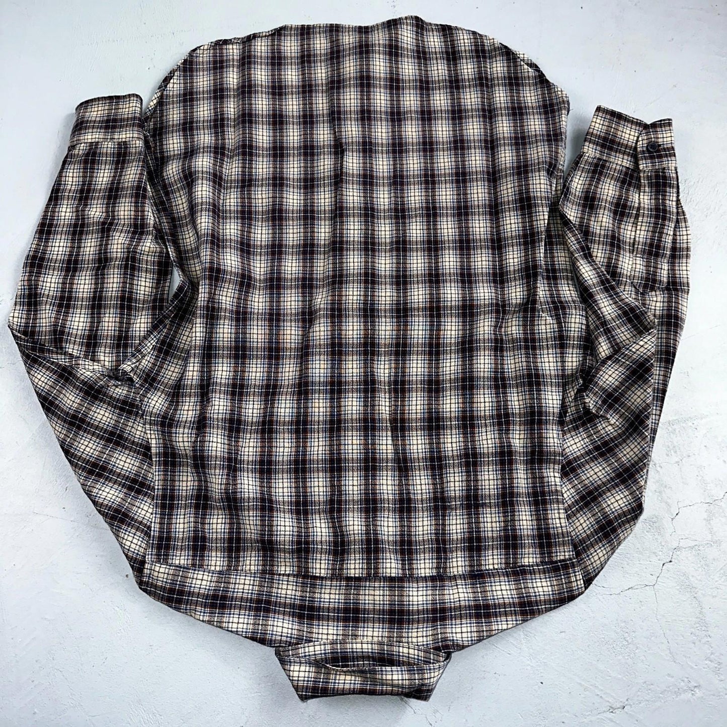 Vintage Pendleton Shirt Mens M Wool Plaid Flannel USA Button 1970s 70s Brown