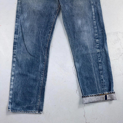 Levis 501 Vintage 80s Redline Selvedge USA XX Jeans Light Wash 33x32 Act 30x28