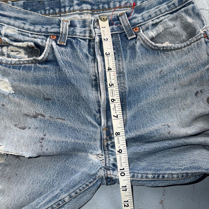 Levis 501 Vintage 90s USA XX Straight Leg Jeans Blue Light Wash 29x32 Act 28x28