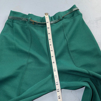 Vintage USA Rockabilly Womens Dress Pants 60s Bell Bottom Green Size 14 Boot Cut