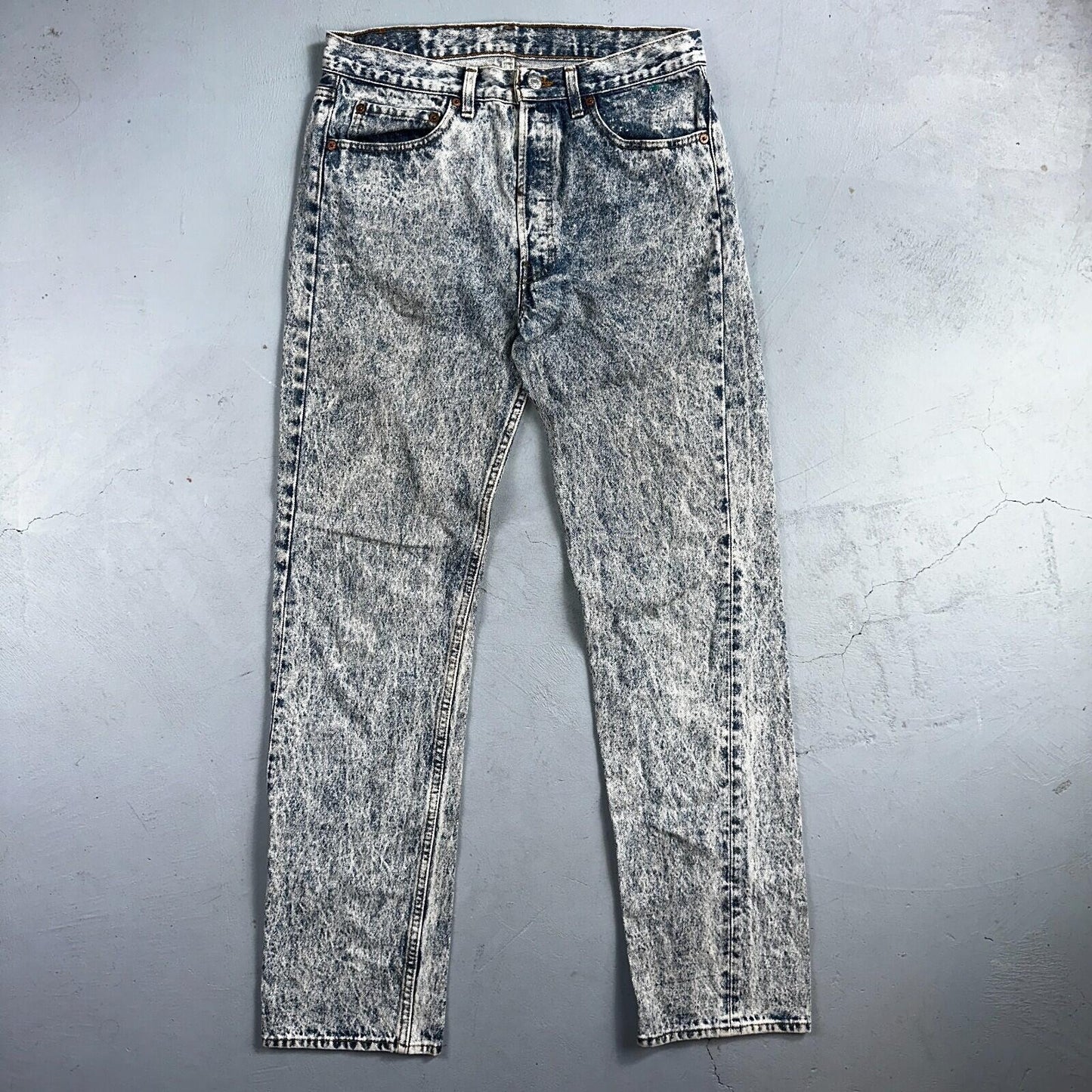 Levis 501 Vintage 80s USA XX Straight Leg Jeans Blue Acid Wash 32x34 Act 31x33