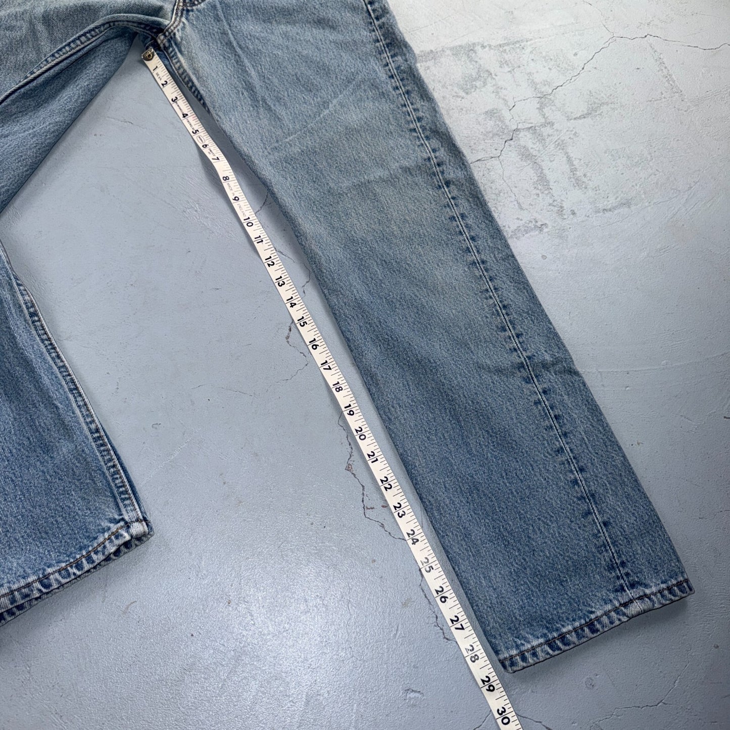 Levis 501 Vintage 90s USA XX Straight Leg Jeans Blue Light Wash 29x30 Act 27x29