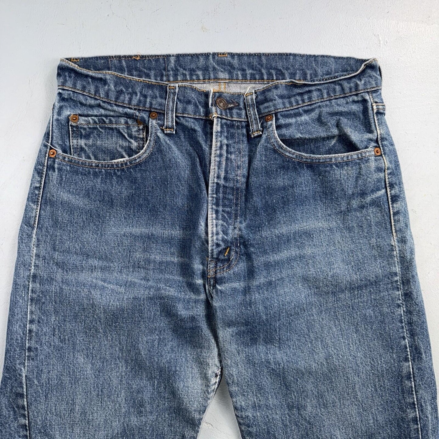 Levis 505 VTG 70s SS USA Single Stitch 1970s Jeans Med Wash Talon 33x30 Ac 32x29