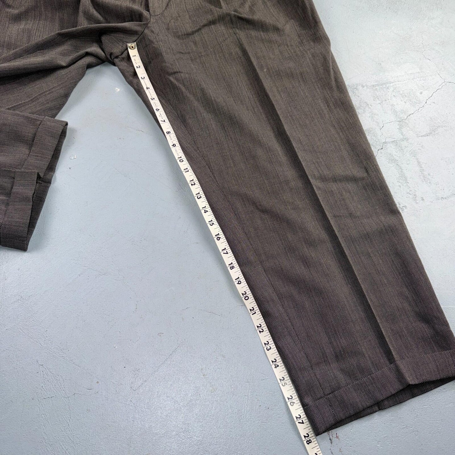 1990s Chaps Ralph Lauren VTG Mens 2 PC Suit 48 Jacket Coat Pants Gray Wool