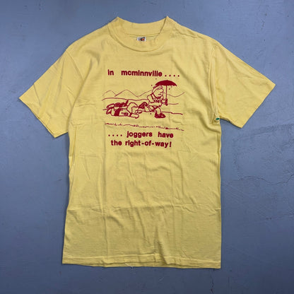 1970s Joggers Have Right Way VTG T Shirt 70s Nike Era McMinnville Oregon Waffle