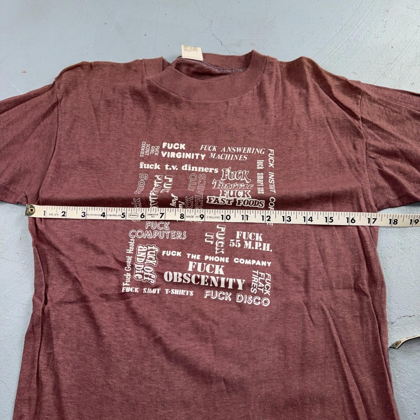 F*ck Virginity VTG T Shirt Quote Text Art Single Stitch Controversial Graphic