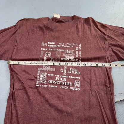 F*ck Virginity VTG T Shirt Quote Text Art Single Stitch Controversial Graphic