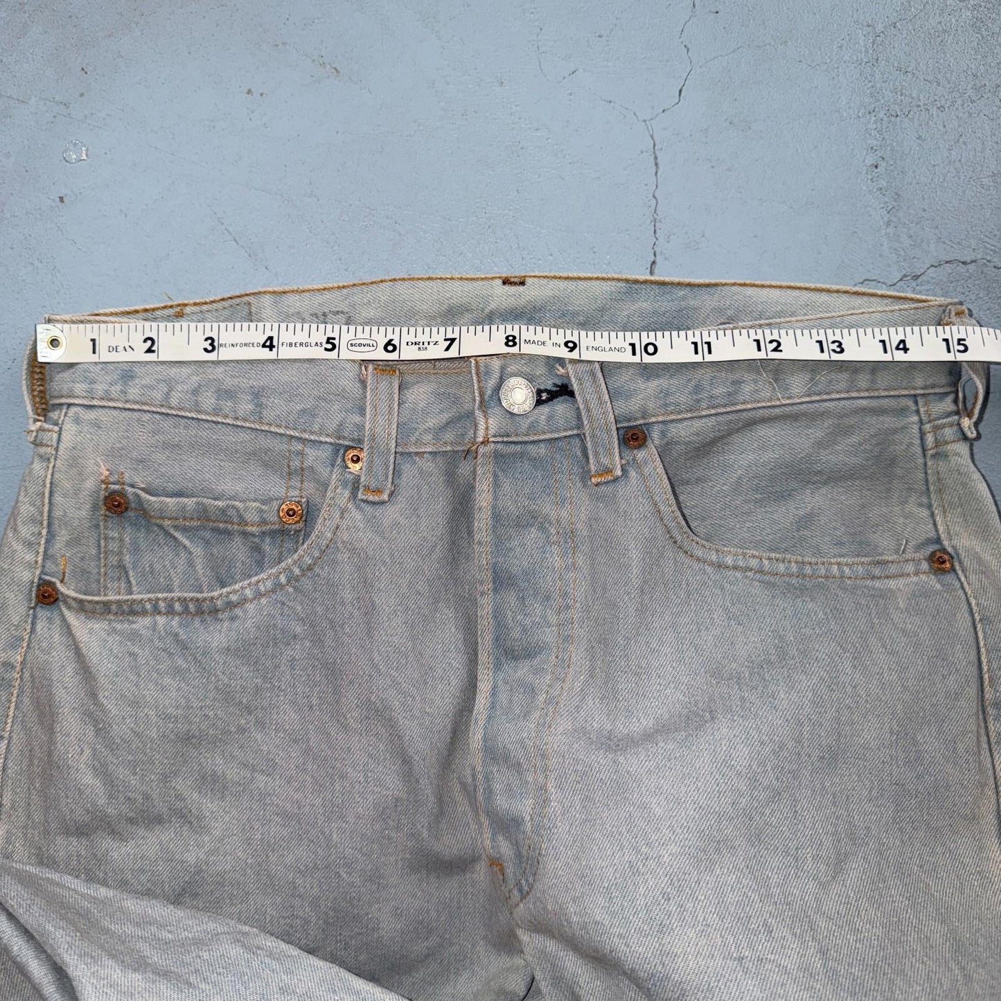 Levis 501 Vintage 80s Redline Selvedge USA XX Jeans Bleach Wash 32x40 Act 30x35