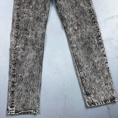 Levis 501 Vintage 90s USA XX Straight Leg Jeans Black Acid Wash 30x32 Act 28x31