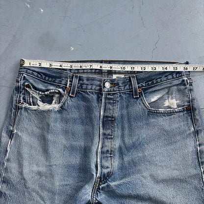 Levis 501 Vintage 90s XX Straight Leg Jeans Y2K Light Wash 36x34 Act 33x30