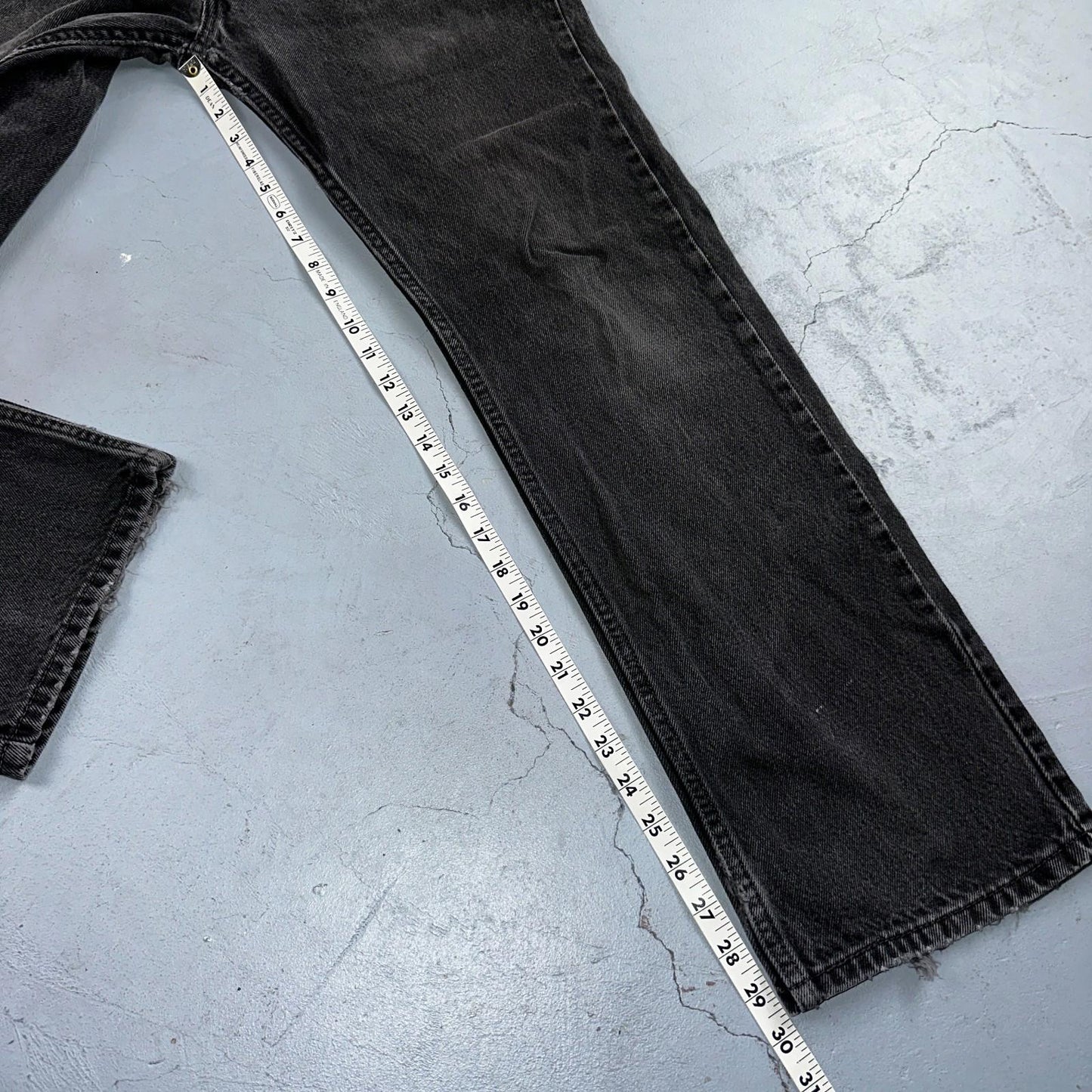 Levis 505 Vintage Y2K Straight Leg XX 2000s Jeans 32x30 Black Light Wash 31x29