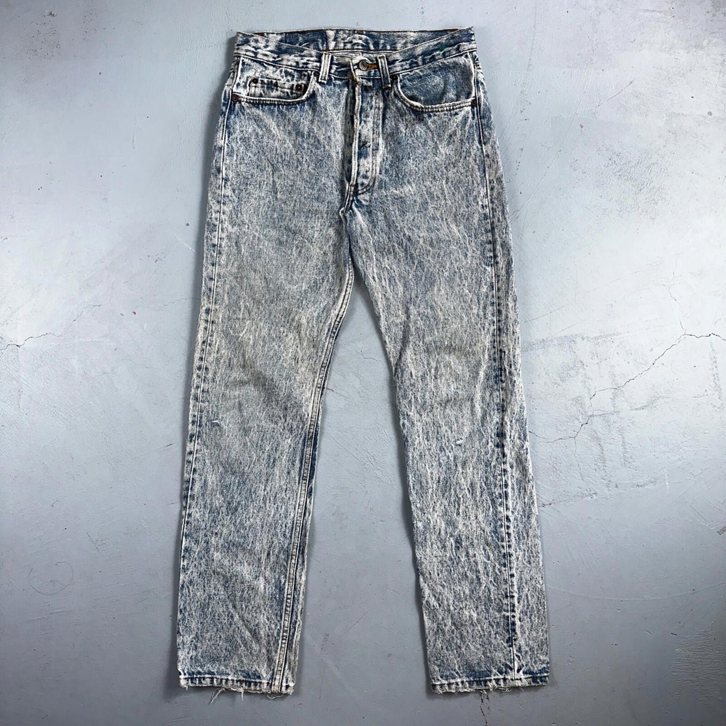 Levis 501 Vintage 80s USA XX Straight Leg Jeans Blue Acid Wash 31x32 Act 30x31