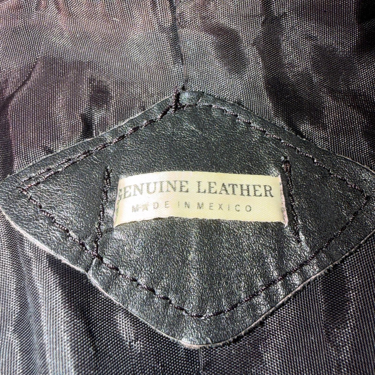 Genuine Leather Jacket Black Mens Size M 100% 1980s 80s Ideal Zipper BucO Racer